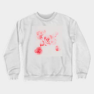 Sweet Love - Pretty Pink Roses - Pink Floral Watercolor Blooms Crewneck Sweatshirt